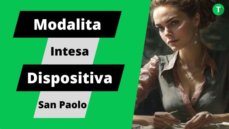 Modalità Dispositiva Intesa San Paolo